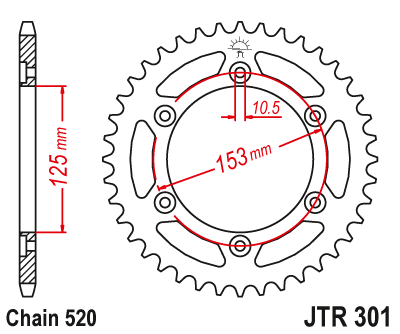 JT SPROCKETS JTR301.40 (28840jt)